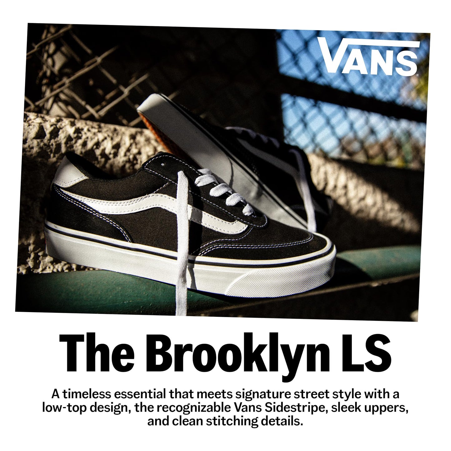 Vans Men's Brooklyn LS Shoe - Low-Top Sneakers for Everyday Wear, Walking, Work & Fashion