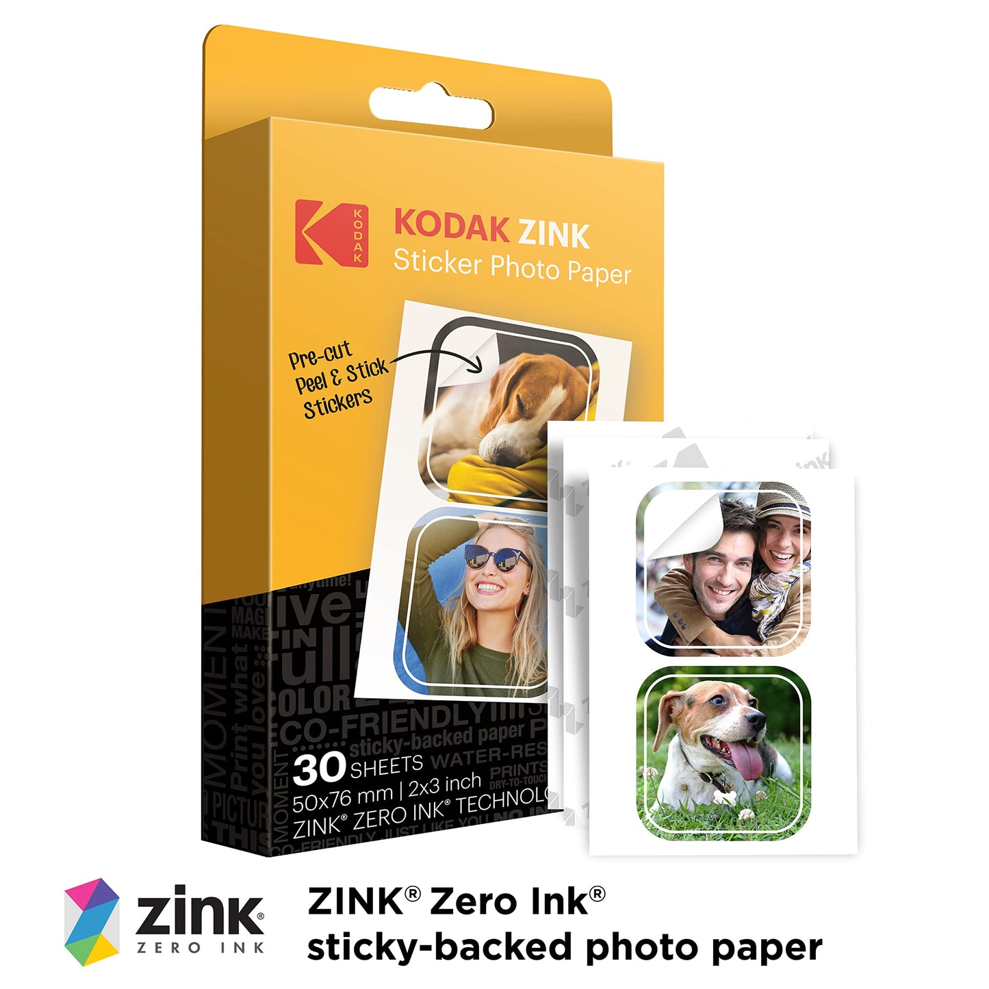 KODAK Papel Fotográfico ZINK Premium 2x3 (30 Hojas)