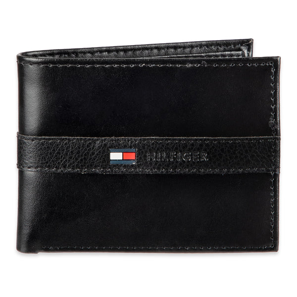 Tommy Hilfiger Billetera de Cuero para Hombre (Negro / Talla Única)