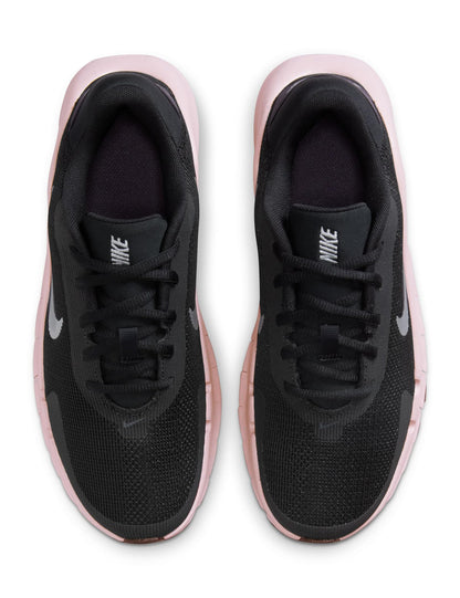 Nike Women's Flex Train Training/Workout Shoes, Black/Metallic Platinum-Silt Red-Cave Purple