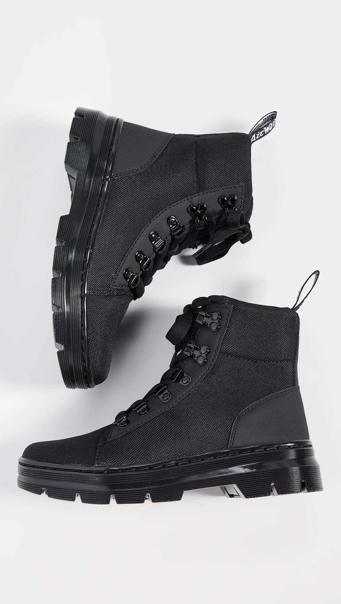 Dr. Martens Women's Combs W Combat Boot, Black/Black