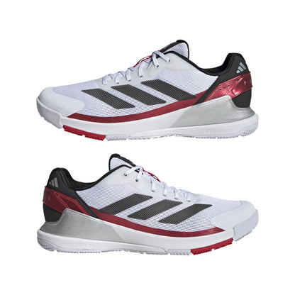 Adidas Mens Crazyquick Lightstrike Padel Tennis, White/Black/Lucid Red