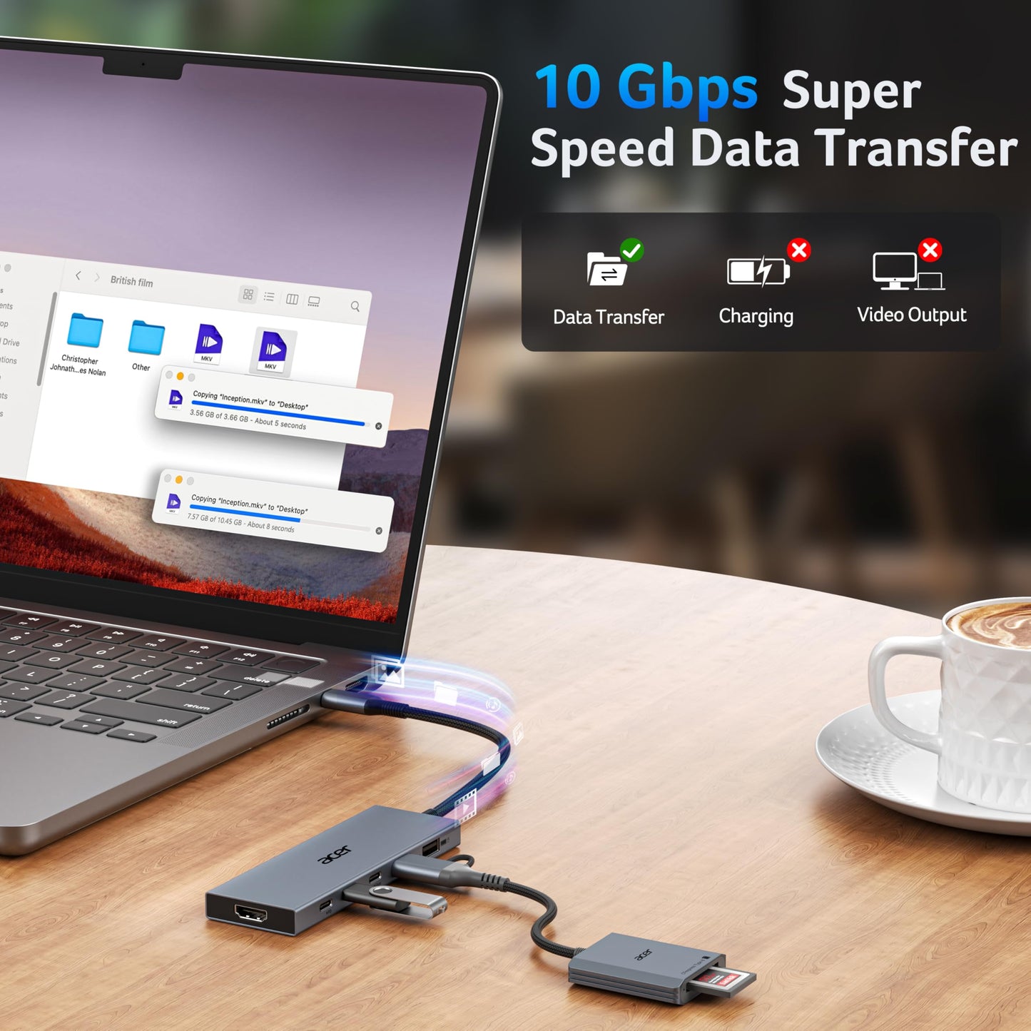 Acer Hub USB-C 6 en 1 (100W PD)