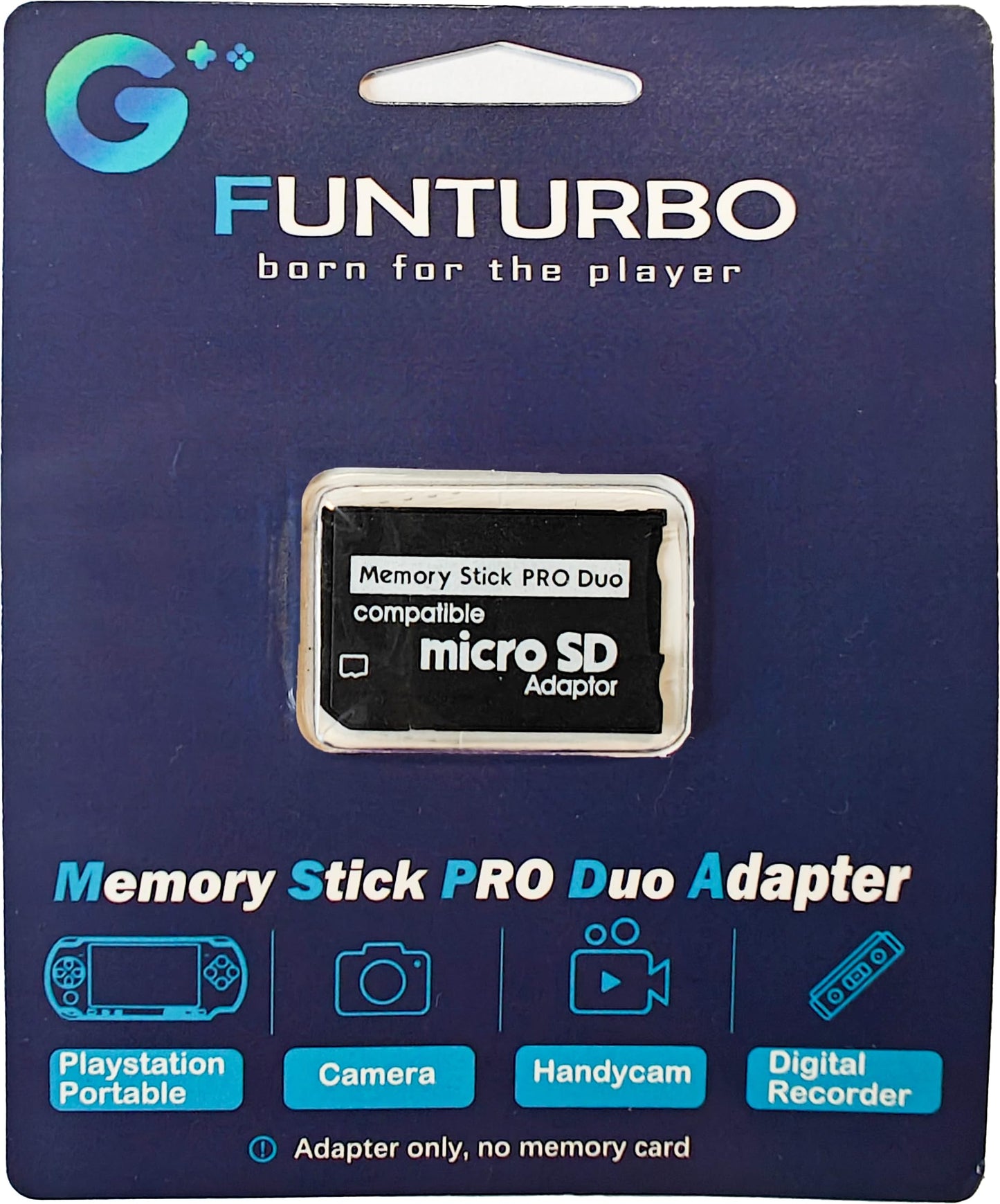 Funturbo PSP Memory Stick Adapter, Micro SD to Memory Stick PRO Duo MagicGate Card for Sony PlayStation Portable, Camera, Handycam