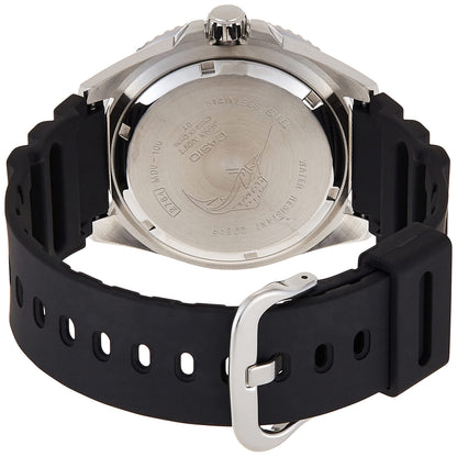 Casio Men's Stainless Steel Quartz Sport Watch with Resin Strap, Black, 26 (Model: MDV-106B-1A3VCF)