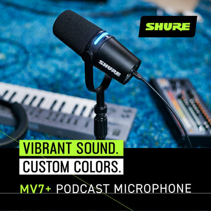 Shure MV7+ Micrófono Dinámico (Negro)