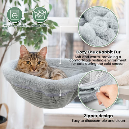 JUNSPOW Cama de Escritorio para Gatos (Soporta 40 Lbs)