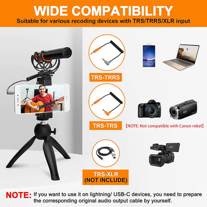 COMICA VM20 Shotgun Microphone, Super-Cardioid Camera Microphone with Rycote Shockmount, Windscreen, Wind Muff, OLED Power Display, Video Mic for Smartphones, DSLR Cameras, Camcorders, Laptops
