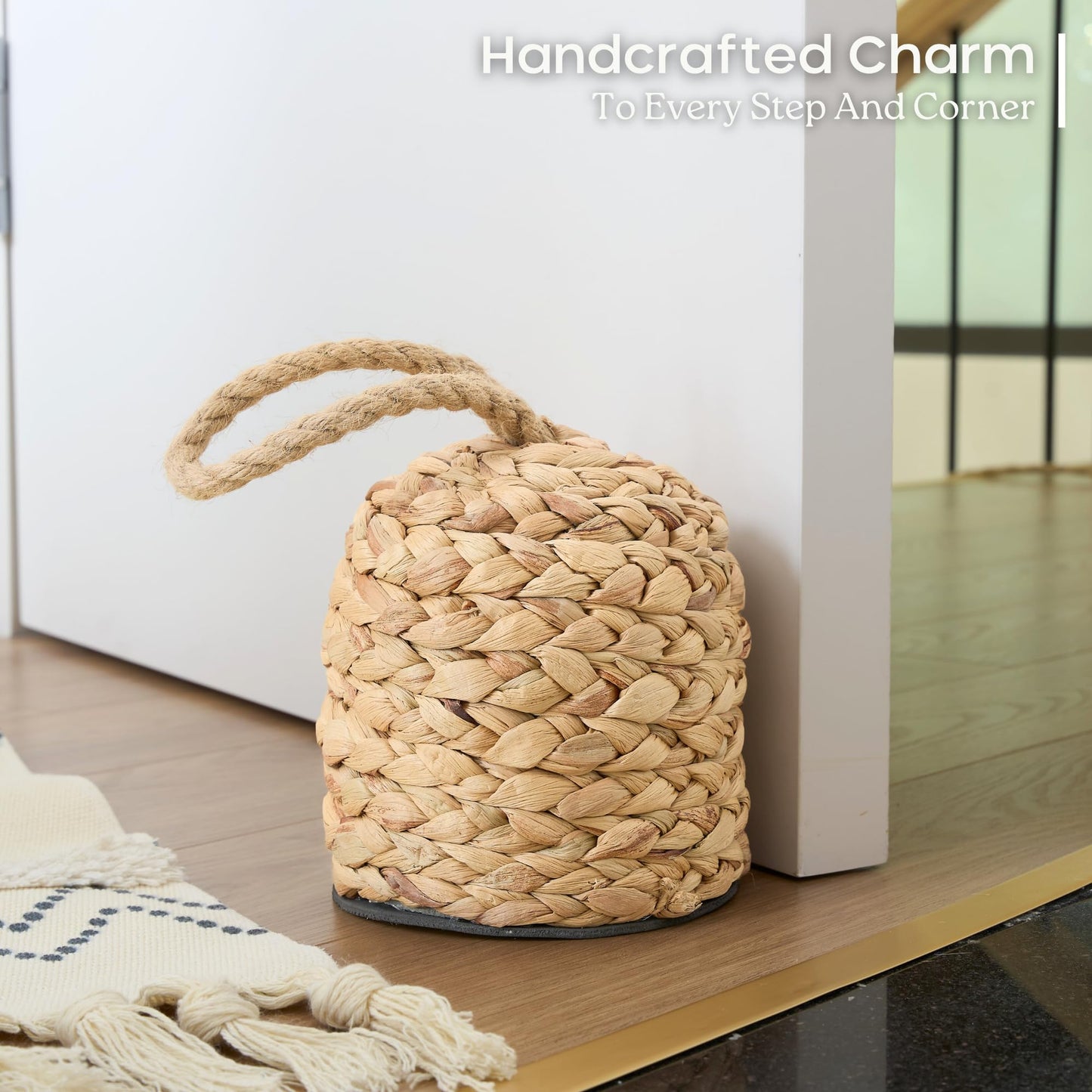 CHI AN HOME Tope Decorativo Natural para Puerta (4.4 lbs / 4.7" D x 6.3" H)