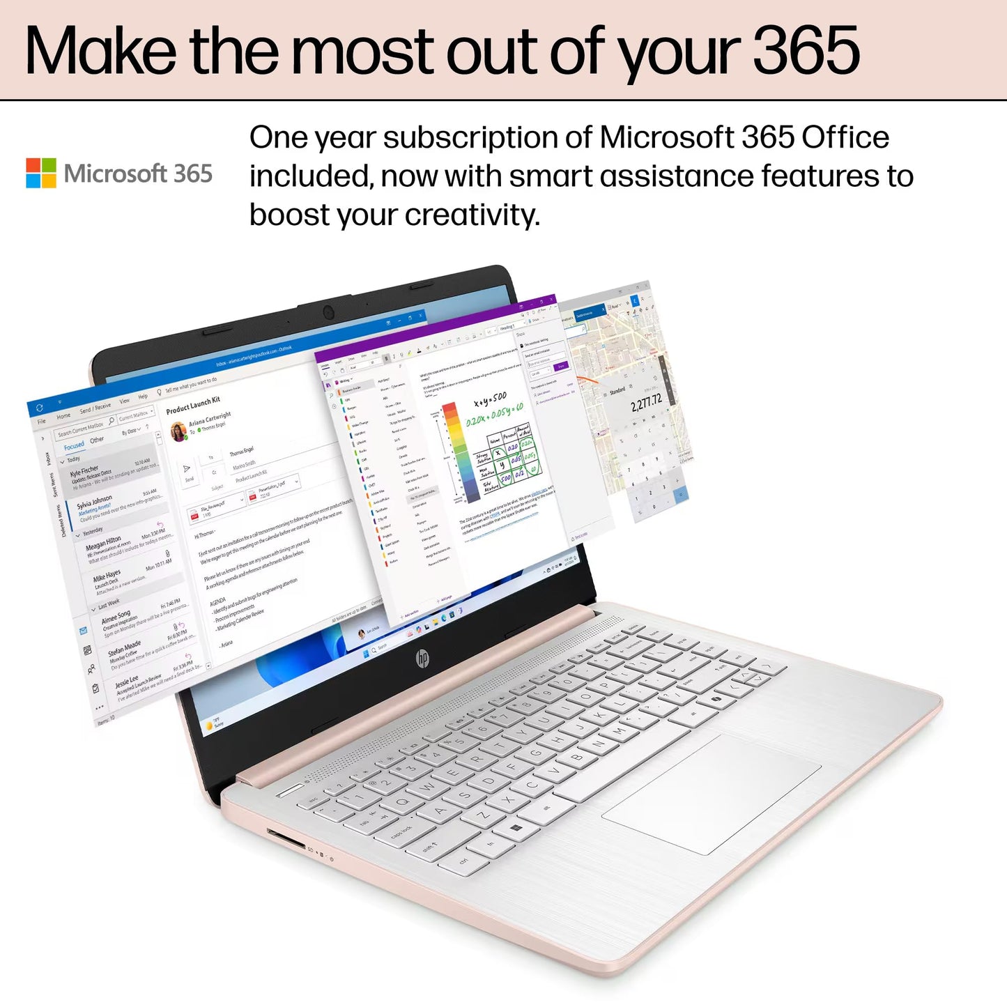 HP Laptop para Estudiantes y Negocios 14" (628GB / Rose Gold)