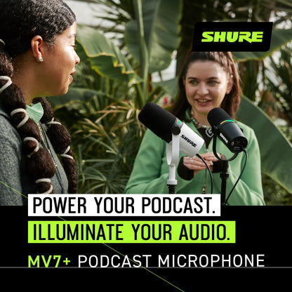 Shure MV7+ Micrófono Dinámico (Blanco)