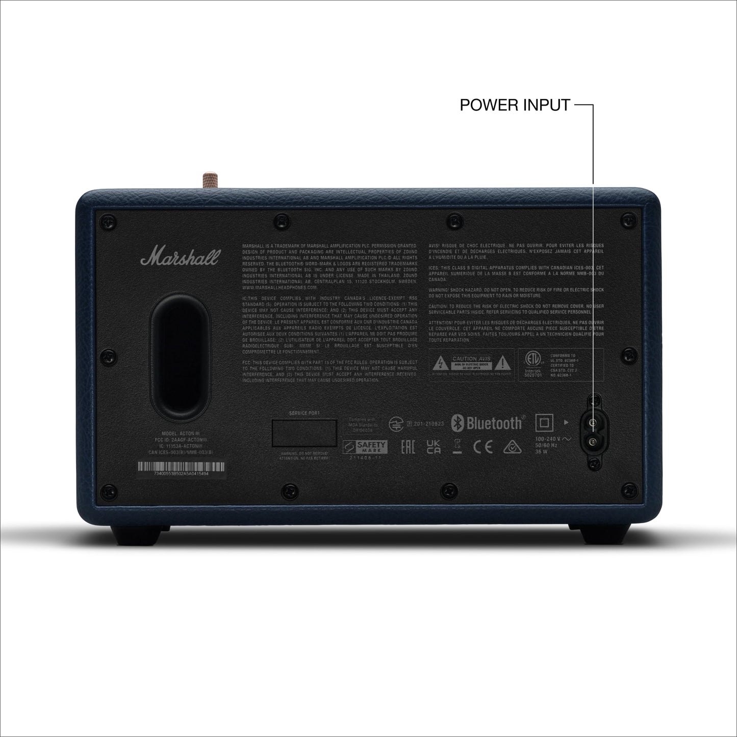 Marshall Acton III Altavoz Bluetooth para el Hogar (Azul Medianoche)