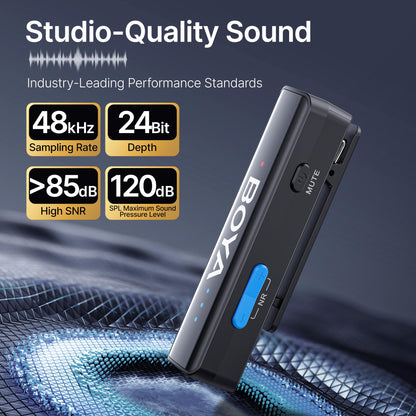 BOYA BOYALINK 2 Wireless Lavalier Microphone for iPhone/Camera/Android/PC, 3-in-1 RX, Mini Lapel Mic, 48kHz 24bit, 1000ft, 30h Use, 2 Level Noise reduction, Clip on Mic with USB-C/Lightning/3.5mm Plug