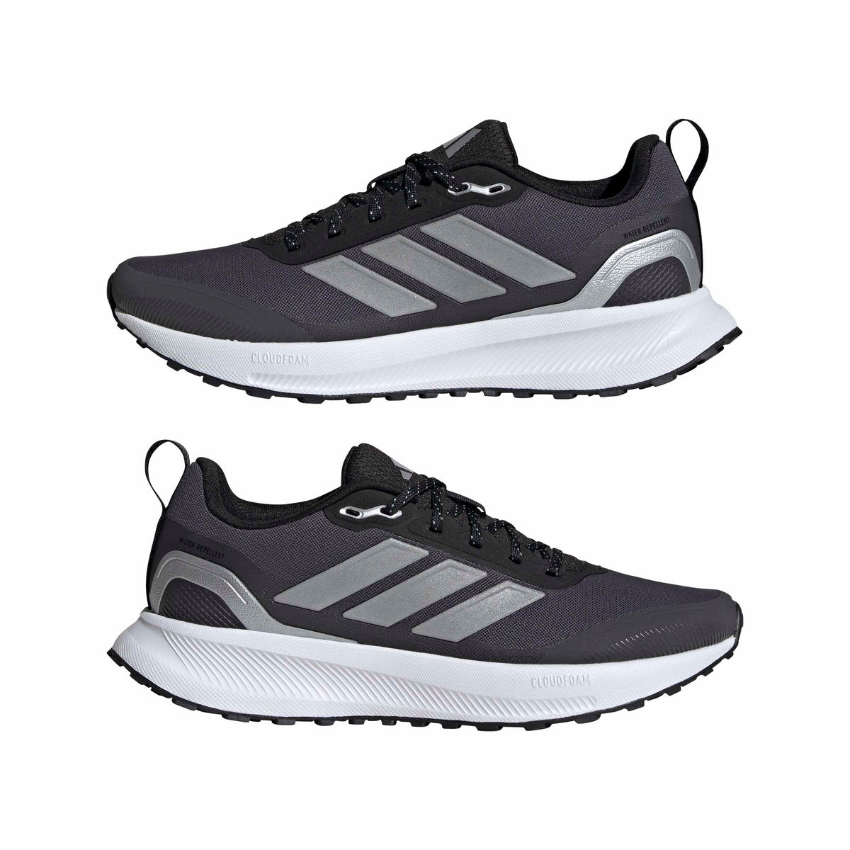 adidas Women's Run Falcon 5 Trail Running, Black/Silver Metallic/Carbon