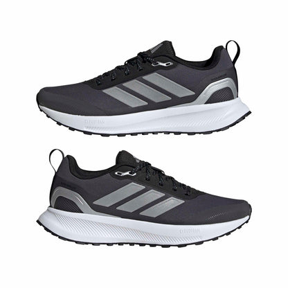 adidas Women's Run Falcon 5 Trail Running, Black/Silver Metallic/Carbon