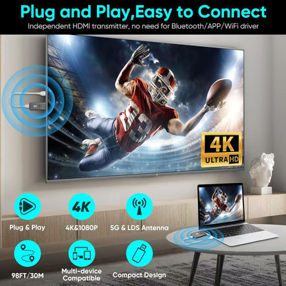 Transmisor y Receptor Inalámbrico HDMI T81 (Kit Extensor)