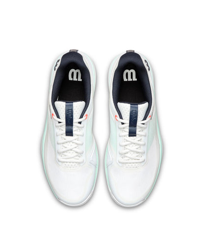 WILSON Rush Lite 5 Men's Tennis Shoe - White/Bay/Fiery Coral