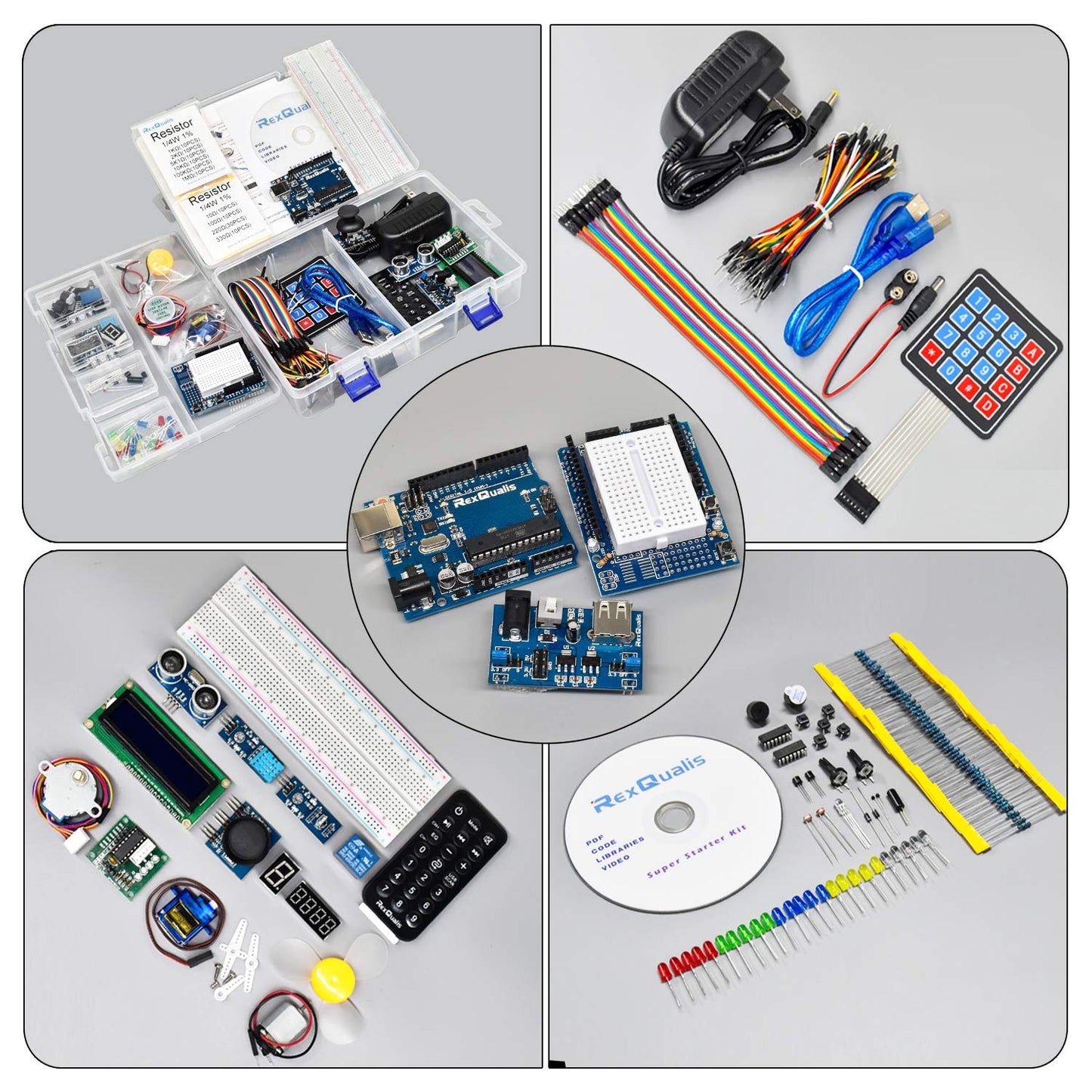 REXQualis Súper Kit de Inicio basado en Arduino UNO R3