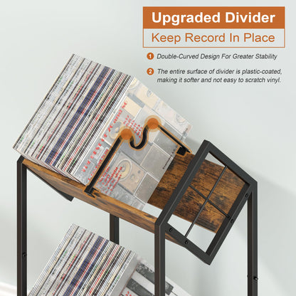 RUILALIFE Soporte de Almacenamiento de Discos de Vinilo de 2 Niveles