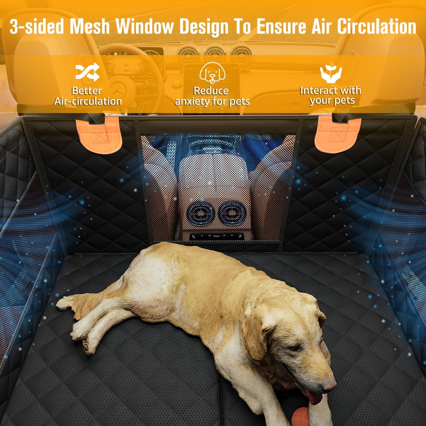 PETICON Asiento Extensor de Coche para Perros Grandes