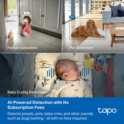 Tapo Cámara de Seguridad Inteligente para Interiores 4K Pan/Tilt (C260)