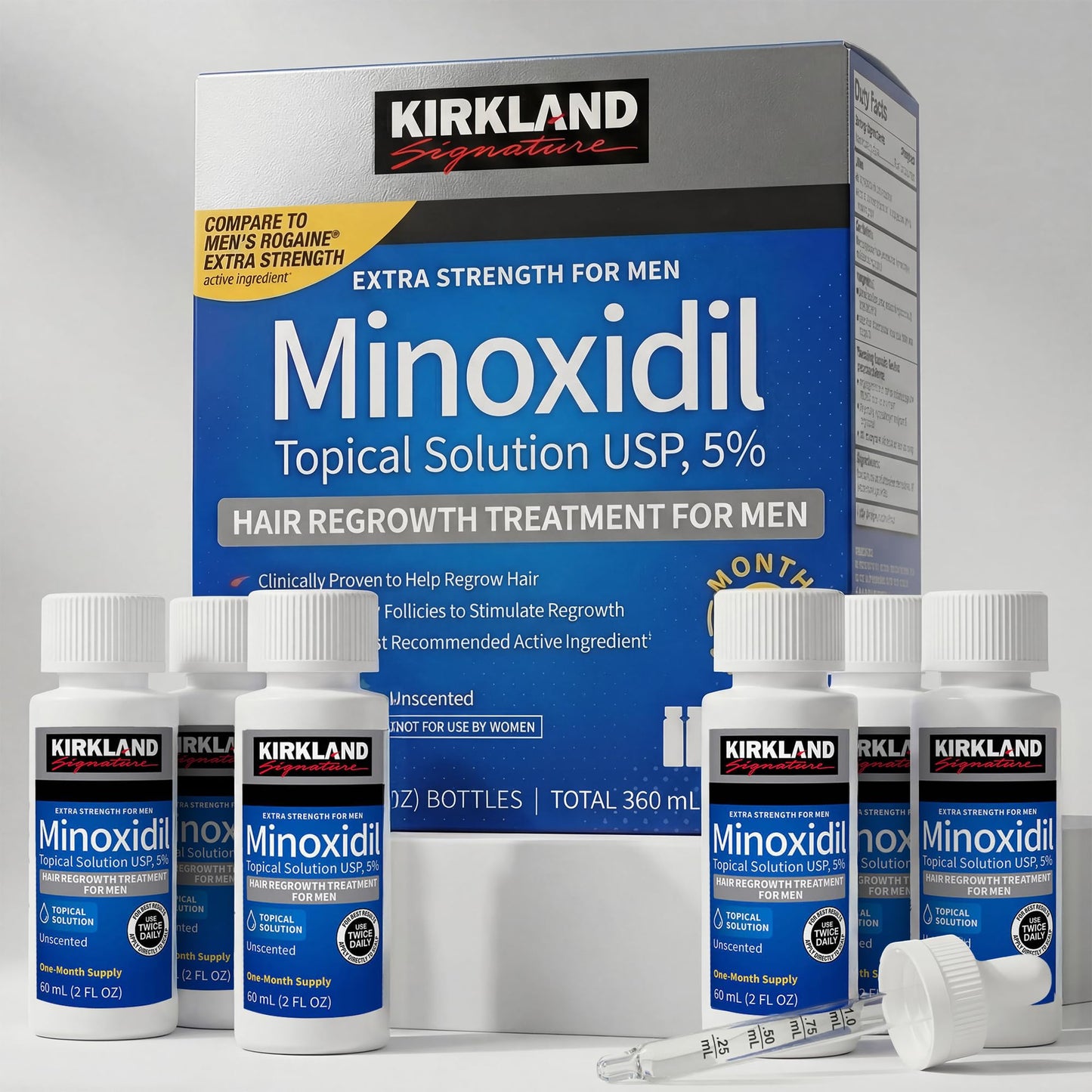 Kirkland Minoxidil Líquido para Hombres (Suministro para 6 Meses)