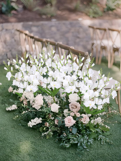 ICBOX Flores de Gladiolos Artificiales (Paquete de 2 Manchas / Blanco)