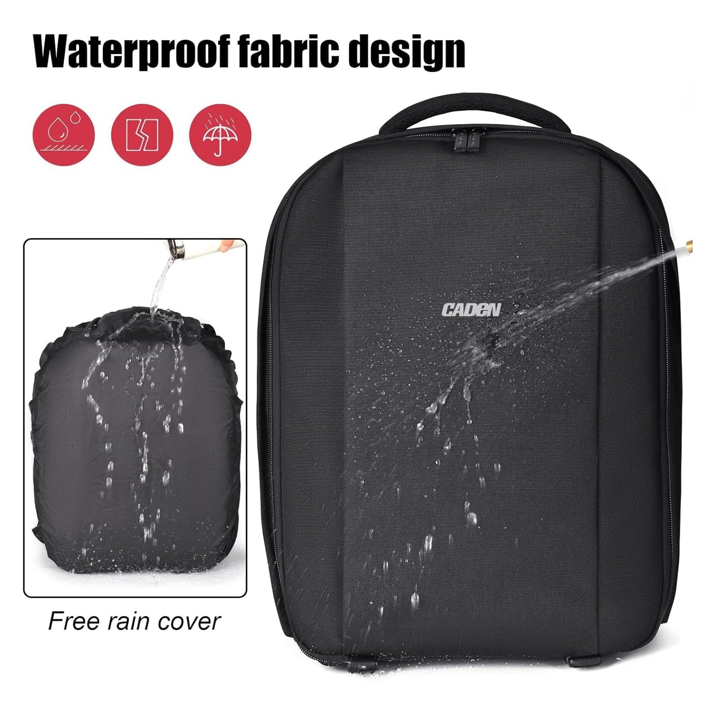 CADeN Camera Backpack Professional DSLR Bag with USB Charging Port Rain Cover, Photography Laptop Backpack for Women Men