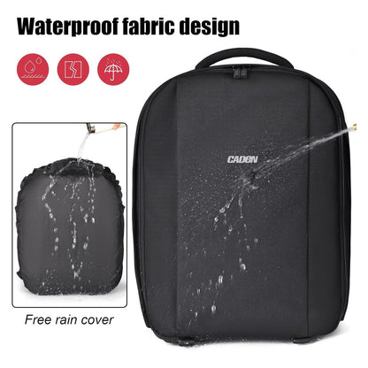 CADeN Camera Backpack Professional DSLR Bag with USB Charging Port Rain Cover, Photography Laptop Backpack for Women Men