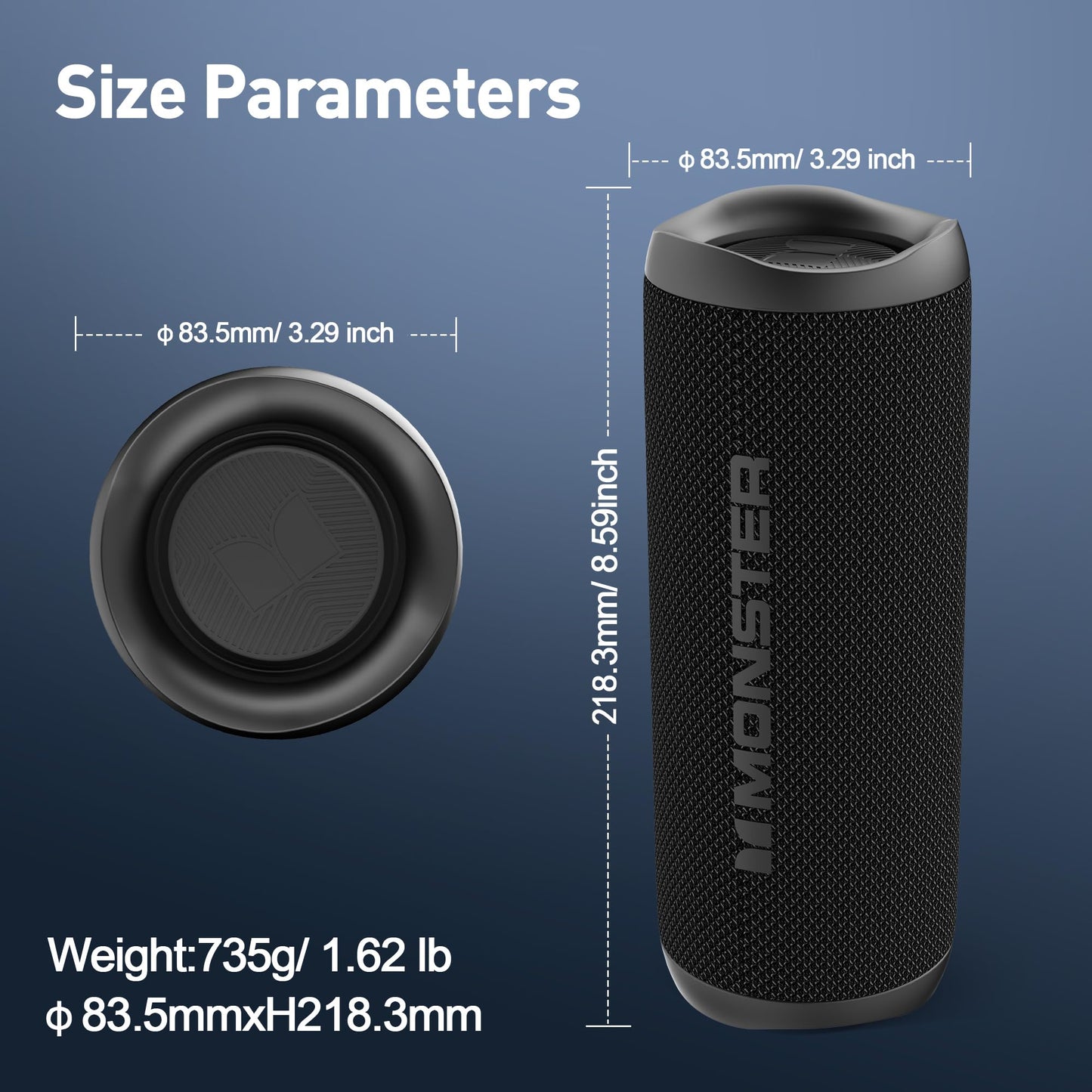 Monster Altavoz Bluetooth Portátil para Exteriores (60W)
