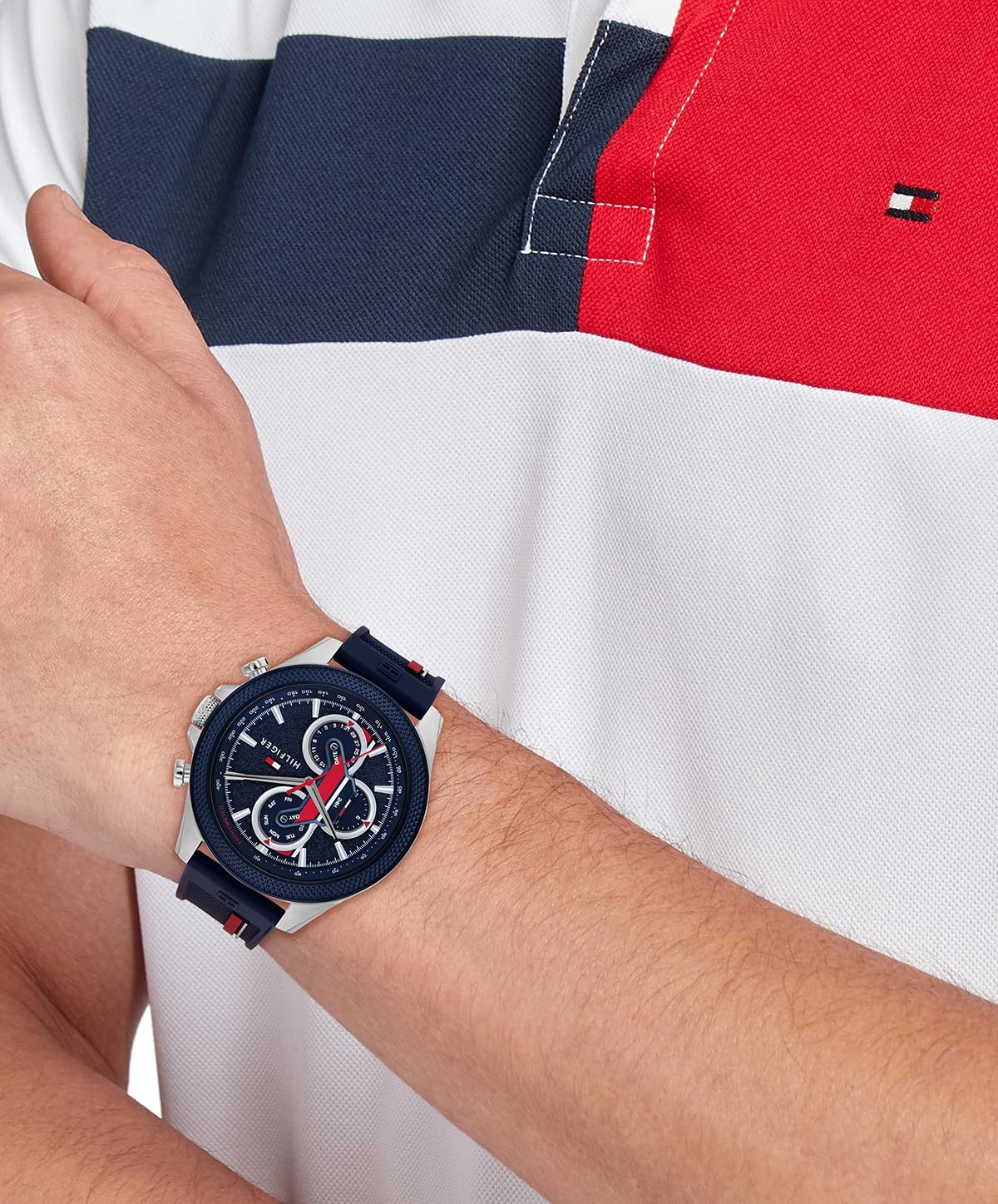 Tommy Hilfiger Reloj de Acero Inoxidable Inspirado en las Carreras (Modelo 1792083)