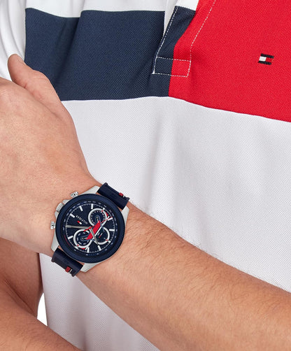 Tommy Hilfiger Reloj de Acero Inoxidable Inspirado en las Carreras (Modelo 1792083)