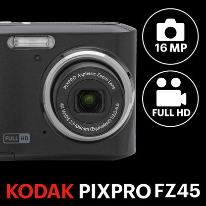 Kodak Cámara Digital Point & Shoot PIXPRO FZ45 (Negro)