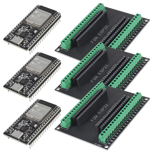AITRIP Kit de Placa de Desarrollo ESP32 de 38 Pines (Paquete de 3 Sets)