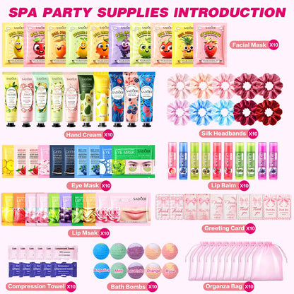 Kit de Autocuidado para Fiesta de Niñas (100 Piezas)