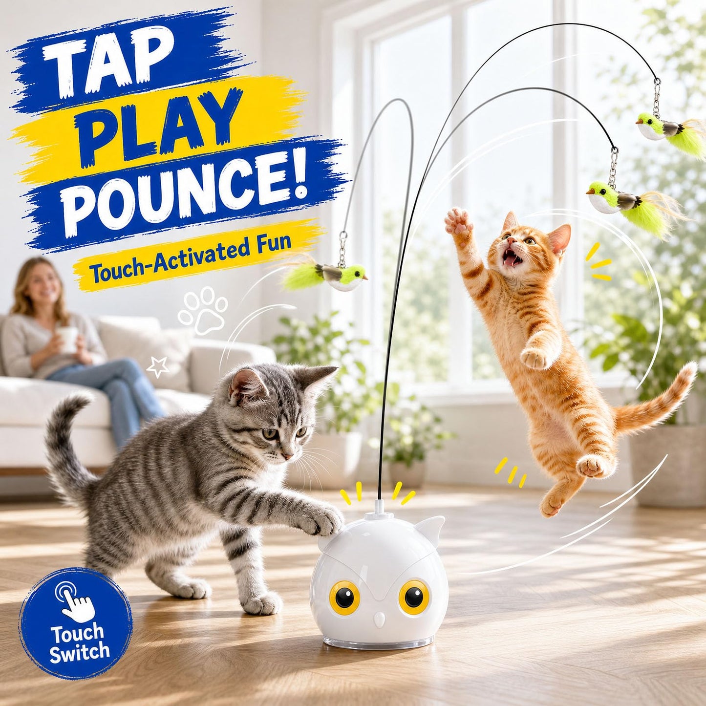Juguete Interactivo de Pájaro Volador para Gatos