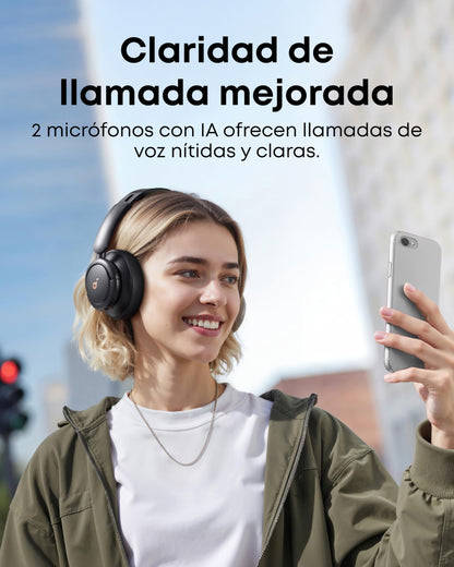 Soundcore by Anker Life Q30 Hybrid Active Noise Cancelling Headphones with Multiple Modes, Hi-Res Sound, Custom EQ via App, 40H Playtime, Comfortable Fit,Connect to 2 Devices (Renewed)