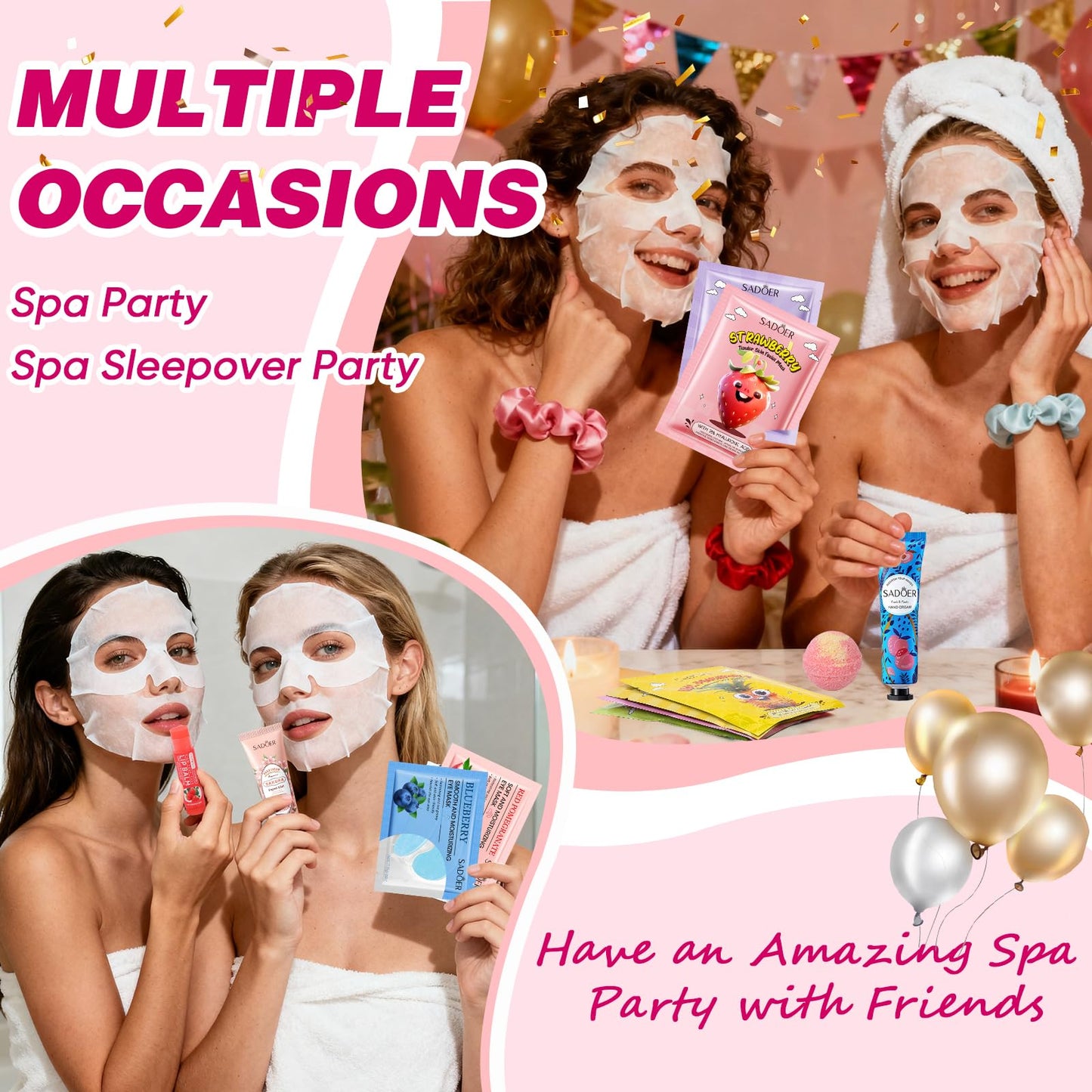 Kit de Autocuidado para Fiesta de Niñas (100 Piezas)