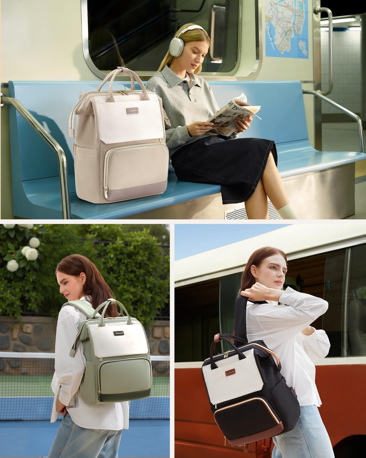LOVEVOOK Mochila para Laptop de Mujer (15.6")