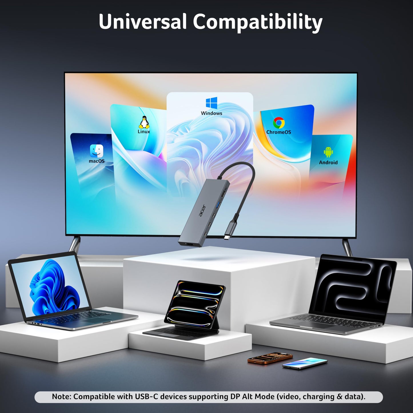 Acer Hub USB-C 6 en 1 (100W PD)