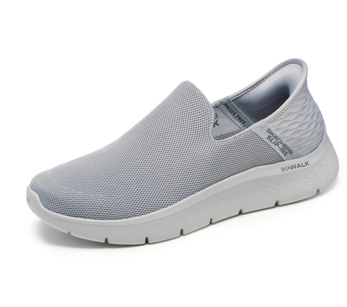 Skechers Men's Go Walk Flex No Hands Hands Free Slip-Ins Sneaker, Light Gray
