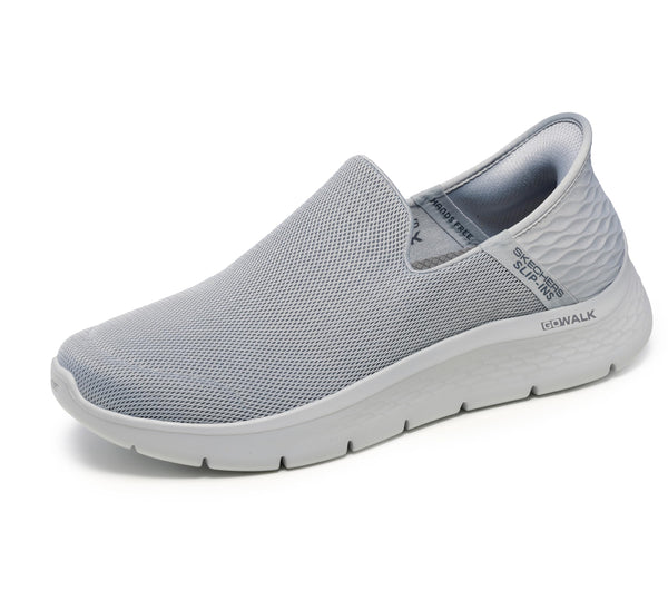 Skechers Men's Go Walk Flex No Hands Hands Free Slip-Ins Sneaker, Light Gray
