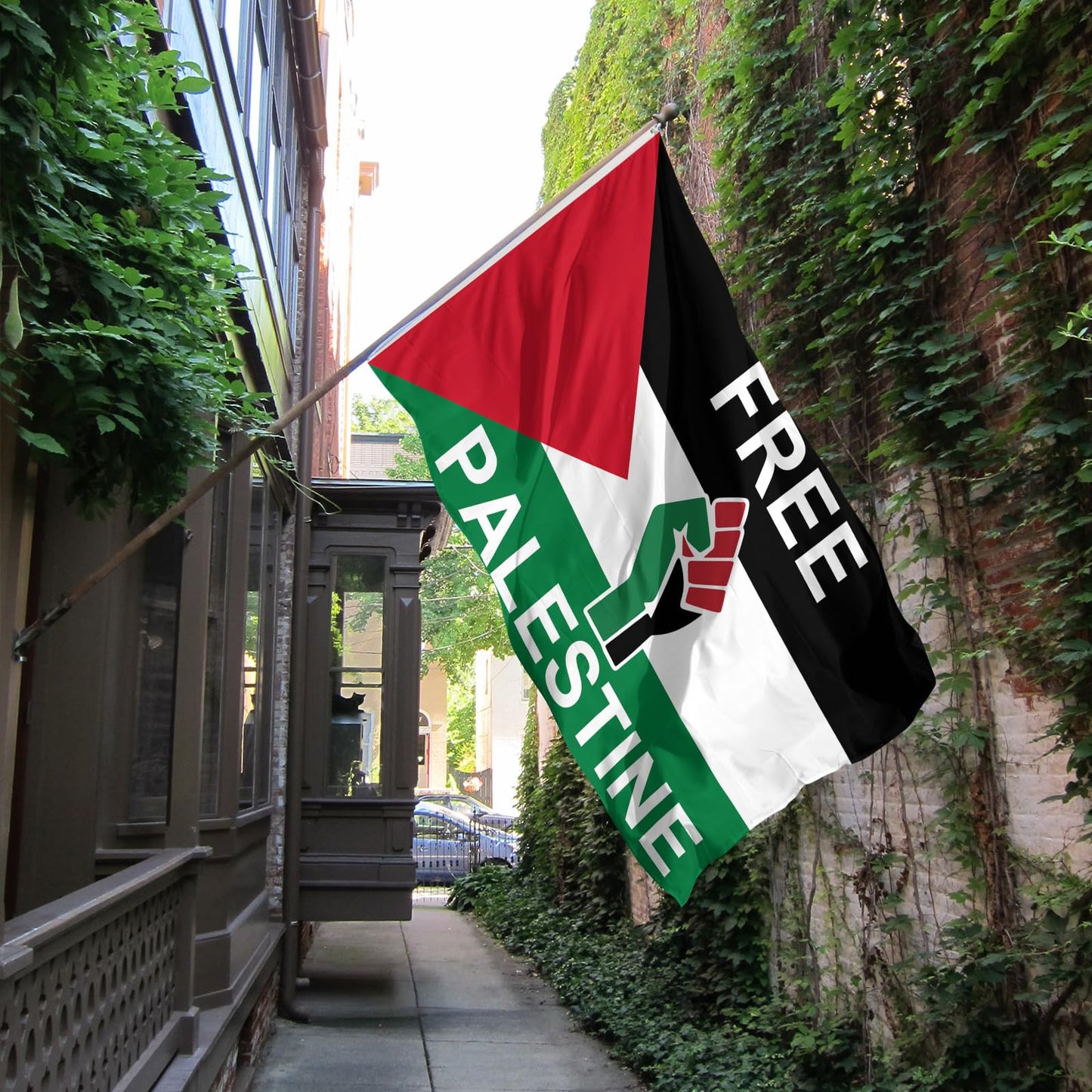Bandera de Palestina Libre de 3x5 Pies (Colores Vibrantes)