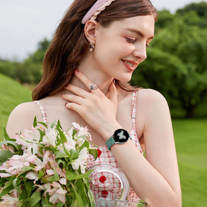 SNBLK Correas de Silicona con Grabado Floral para Samsung Galaxy Watch (Paquete de 6 / 20mm)