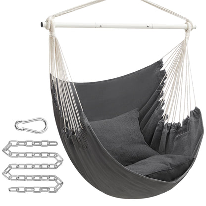 SONGMICS Hammock Chair, Load Capacity 330.7 lb, with 2 Cushions and Pockets