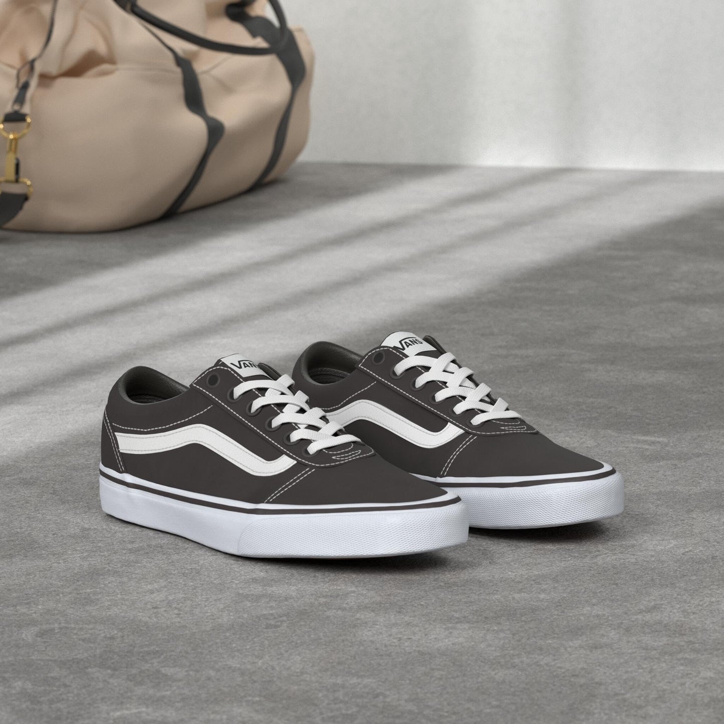 Vans Women's Ward Sneaker, Suede/CanvasBlack/White