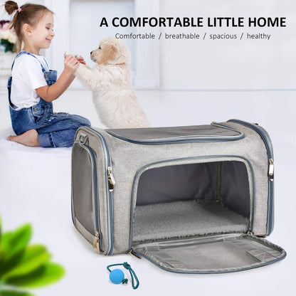 Henkelion Transportadora para Mascotas (Hasta 15lbs / Gris)