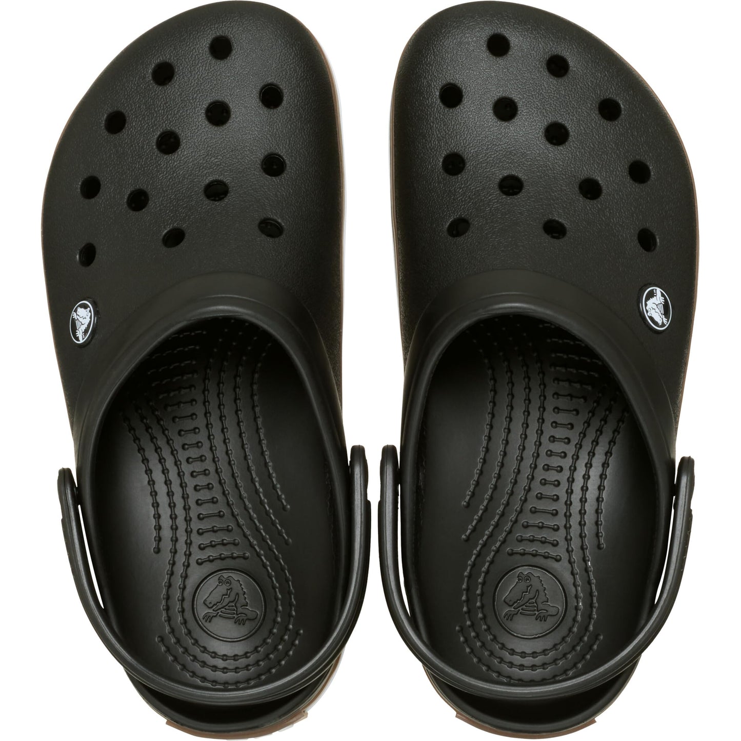 Crocs Unisex-Child Kids' Crocband Gum Clogs, Black/Gum