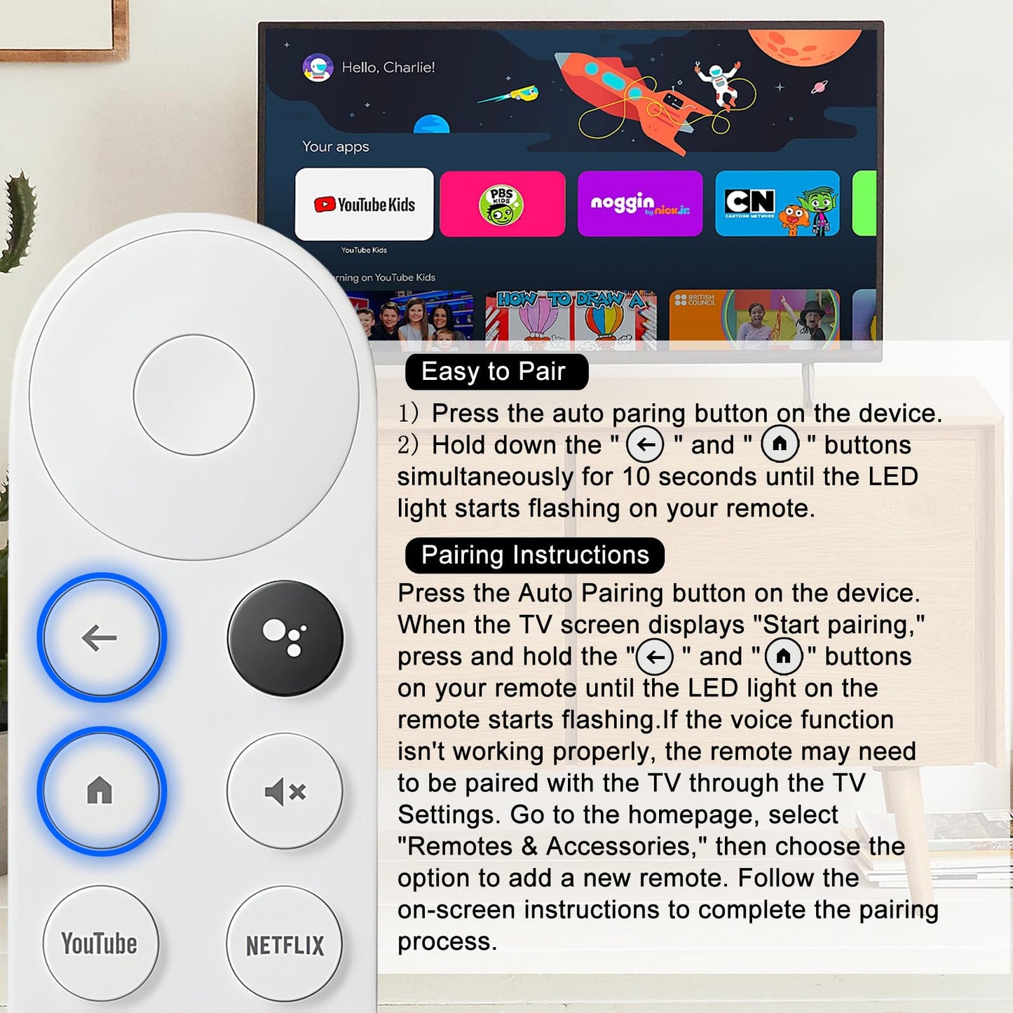 Control Remoto de Repuesto para Google Chromecast (G9N9N)