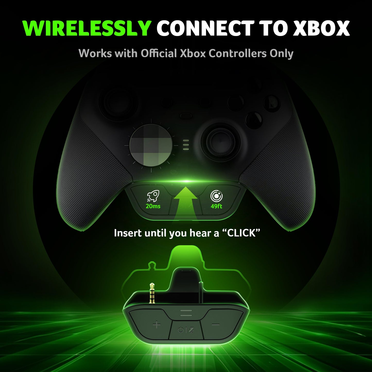 acer Wireless Gaming Headset for Xbox Series X|S & Xbox One, Bluetooth 5.4 Headphones with Noise Canceling Mic, 3D Surround Sound, 40H Battery, Compatible with PC, PS5, Switch, Mac - Black Green